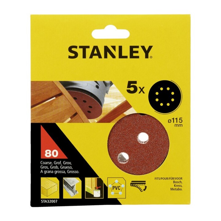 STANLEY STA32007 5 DISCHI VEL ROT ORB 115 GR 80