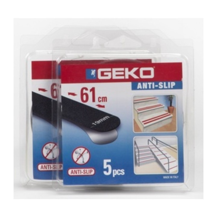 ANTISDRUCCIOLO GEKO STRISICA 19X610 MM 5 PZ NERO