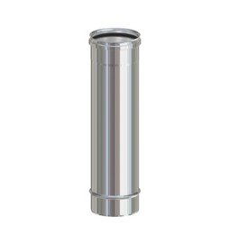 TUBO INOX AISI 304 H 50 CM P/PELLET D 8 CM