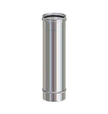 TUBO INOX AISI 304 H 50 CM P/PELLET D 8 CM