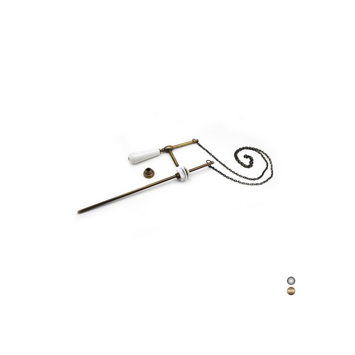 KIT ASTA-CATENELLA PER CASSETTA ALTA ANTICHIZZATA Bronzo