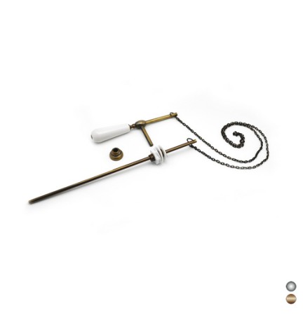 KIT ASTA-CATENELLA PER CASSETTA ALTA ANTICHIZZATA Cromo