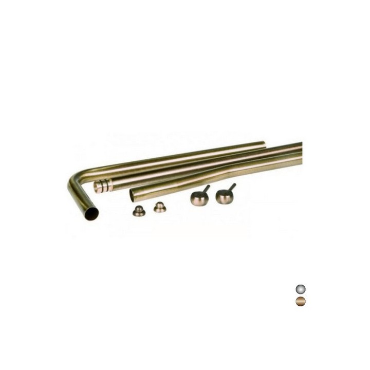 SET 3 TUBI OTTONE PER CASSETTA ALTA ANTICHIZZATA Bronzo