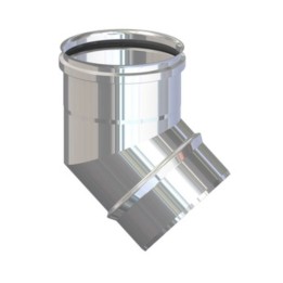 GOMITO INOX AISI 304 P/PELLET 45 8 CM