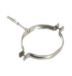 COLLARE INOX C/TASSELLO P/TUBO PELLET D 8CM