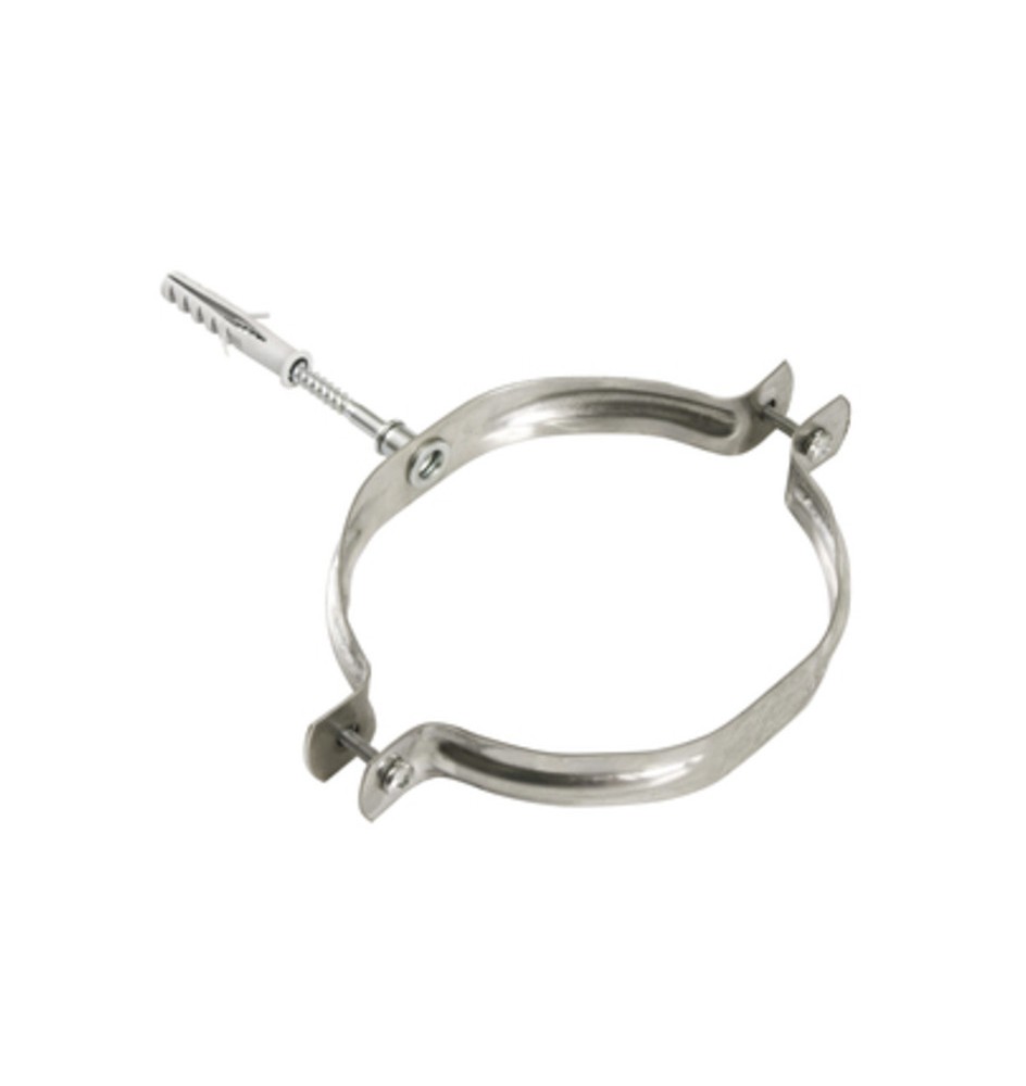 COLLARE INOX C/TASSELLO P/TUBO PELLET D 8CM