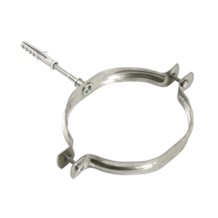 COLLARE INOX C/TASSELLO P/TUBO PELLET D 8CM