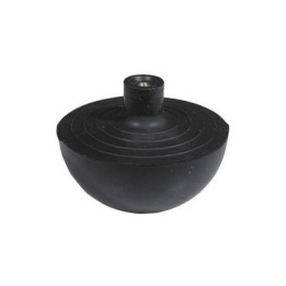 SFERA IN GOMMA CON NOTTOLINO IN OTTONE INCORPORATO Diam. Est. mm. 69,5 - CONF