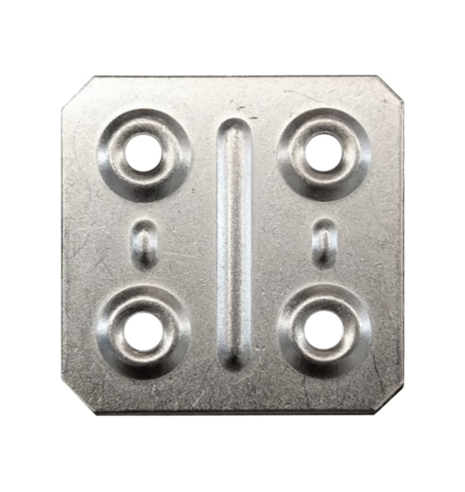 BL PIASTRINA QUADRA 40X40 MM ZINCATA 10 PZ*