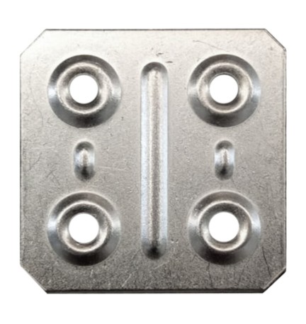 BL PIASTRINA QUADRA 40X40 MM ZINCATA 10 PZ*