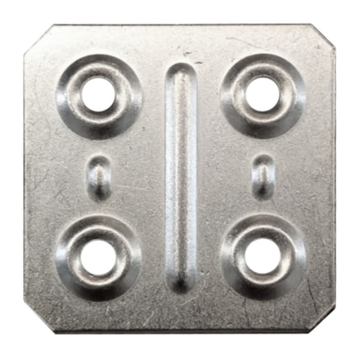 BL PIASTRINA QUADRA 40X40 MM ZINCATA 10 PZ*