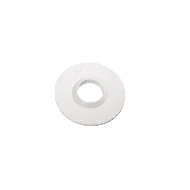 GUARNIZIONE IN GOMMA BIANCA CON BORDO LEGGERO 3/4 mm. 2,3