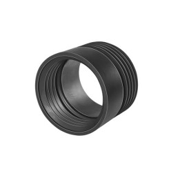 PROLUNGA WC DIRITTA IN GOMMA NERA D. Est. 100 mm - Int. 95 mm