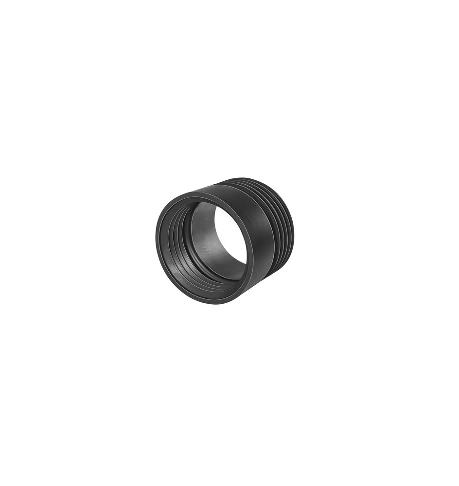 PROLUNGA WC DIRITTA IN GOMMA NERA D. Est. 110 mm - Int. 95 mm