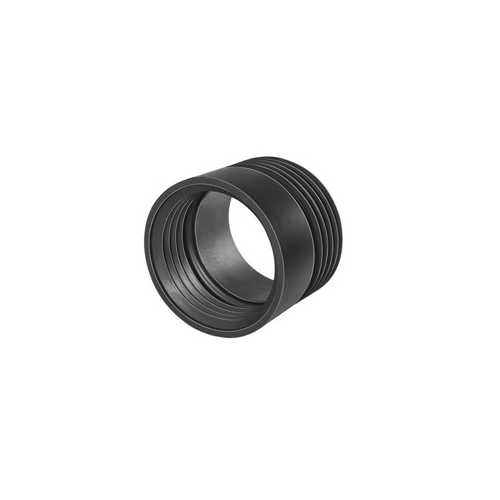 PROLUNGA WC DIRITTA IN GOMMA NERA D. Est. 115 mm - Int. 95 mm