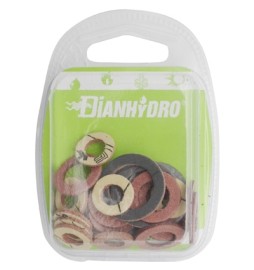 GUARNIZIONI PER SANITARI "KLINGER" ROSSE MM2 BLISTER pz.10x(3/8 - 1/2) + 5pz x(3/4)