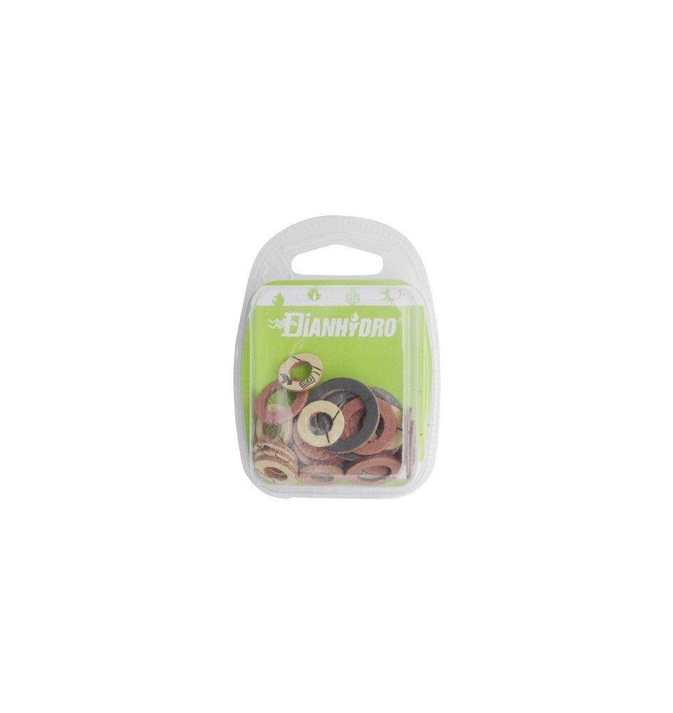 GUARNIZIONI PER SANITARI "KLINGER" ROSSE MM2 BLISTER pz.10x(3/8 - 1/2) + 5pz x(3/4)