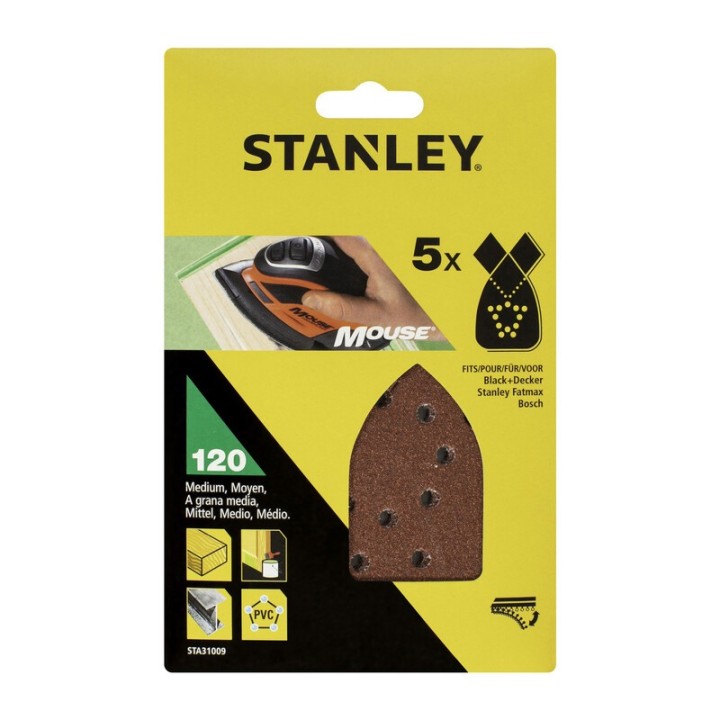 STANLEY STA31009 5 FOGLI VELCRO P/MOUSE 120 G