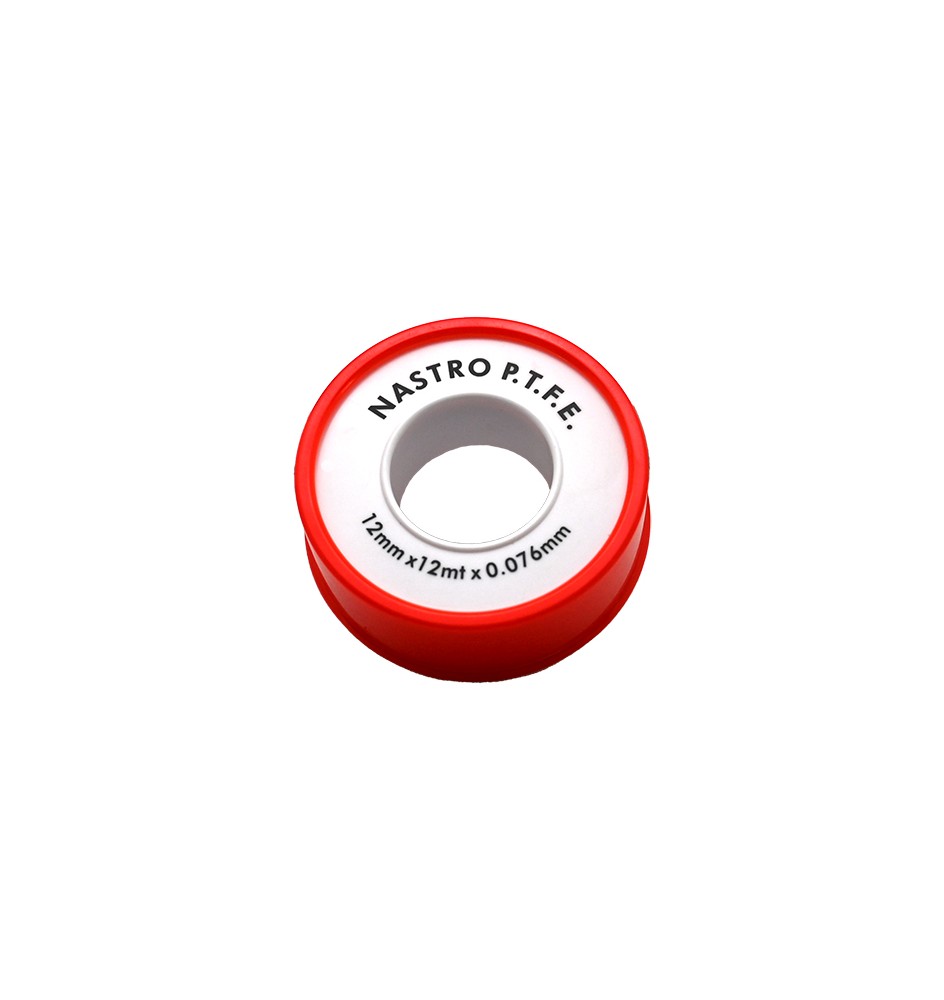 ROTOLINO NASTRO TEFLON P.T.F.E. ECONOMICO MT 12 mm 12 x 10 mt x 0,076