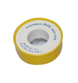 NASTRO PTFE TEFLON PROFESSIONALE MT. 12 GAS mm. 12