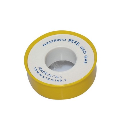 NASTRO PTFE TEFLON PROFESSIONALE MT. 12 GAS mm. 12