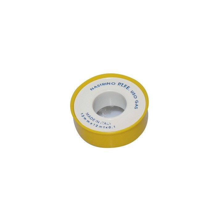 NASTRO PTFE TEFLON PROFESSIONALE MT. 12 GAS mm. 12