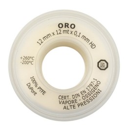 NASTRO PTFE TEFLON ORO 12MM x 12MT x 0.10mm Oro