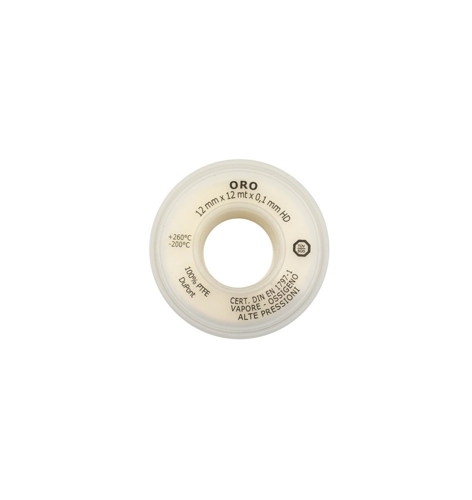 NASTRO PTFE TEFLON ORO 12MM x 12MT x 0.10mm Oro