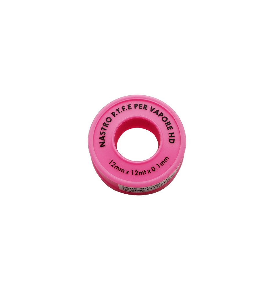 NASTRO PTFE TEFLON PER VAPORE ROSA H. 19 mm x 12 m x 0,1 mm