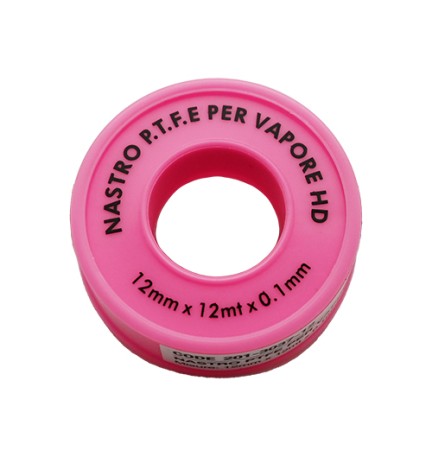 NASTRO PTFE TEFLON PER VAPORE ROSA H. 19 mm x 12 m x 0,1 mm
