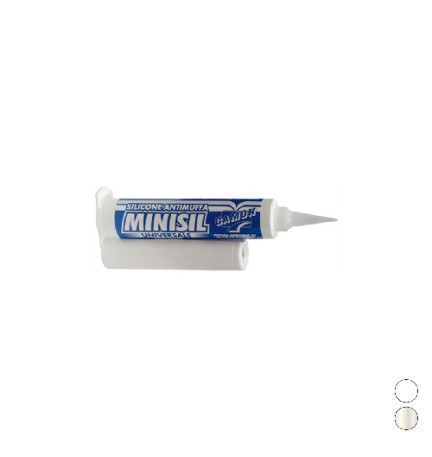SILICONE ACETICO MINISIL + SPINGITORE Bianco