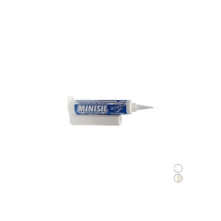 SILICONE ACETICO MINISIL + SPINGITORE Bianco