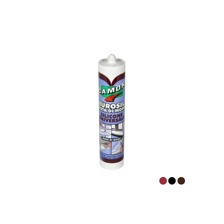 SIGILLANTE SILICONICO ACETICO EUROSIL 280 ml - Testa di Moro