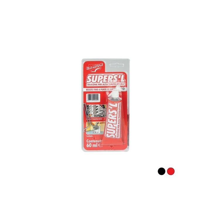 SIGILLANTE SILICONICO SUPERSIL ALTA TEMPERATURA 60 ml - Nero