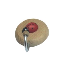 BL GANCIO ADESIVO IN LEGNO COCCINELLA 1 POSTO 2 PZ