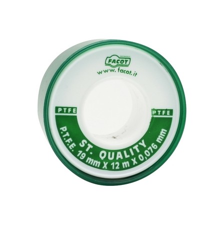 NASTRO P.T.F.E TEFLON STANDARD QUALITY H 19 mm x 12 m