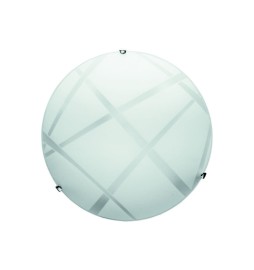 PLAFONIERA DARIO D 30 CM 1 LUCE E27 CROMO B/CO