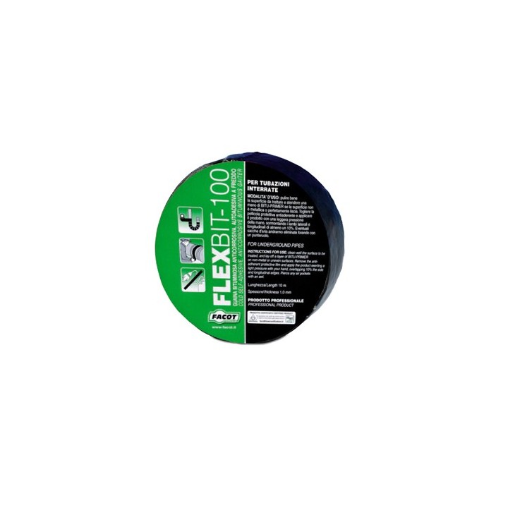 NASTRO AUTOADESIVO ELASTOMERO-BITUME FLEXBIT-HD H. 100 mm x 10 m