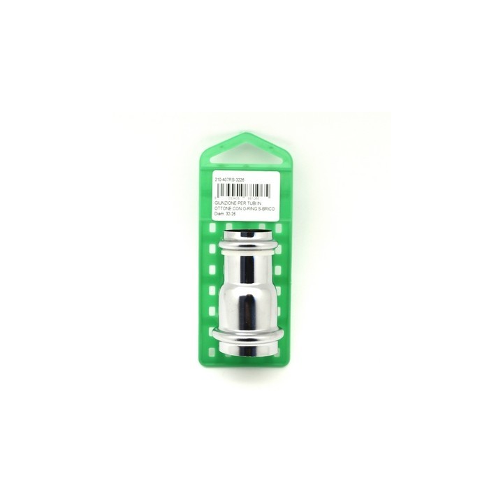 GIUNZIONE PER TUBI IN OTTONE CON O-RING S-BRICO Diam. 32-26