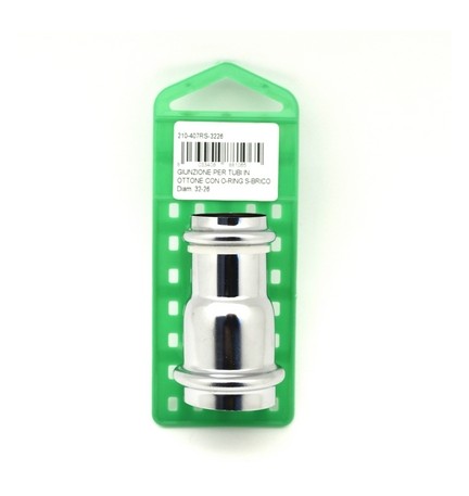 GIUNZIONE PER TUBI IN OTTONE CON O-RING S-BRICO Diam. 40-32