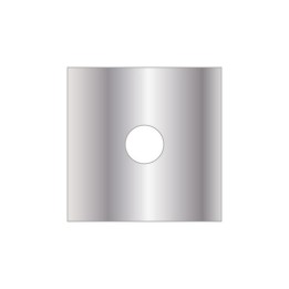 ROSONE INOX QUADRATO 80X80 NASTRO BIOADESIVO Foro D. 20 mm