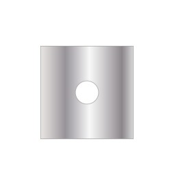 ROSONE INOX QUADRATO 80X80 NASTRO BIOADESIVO Foro D. 20 mm