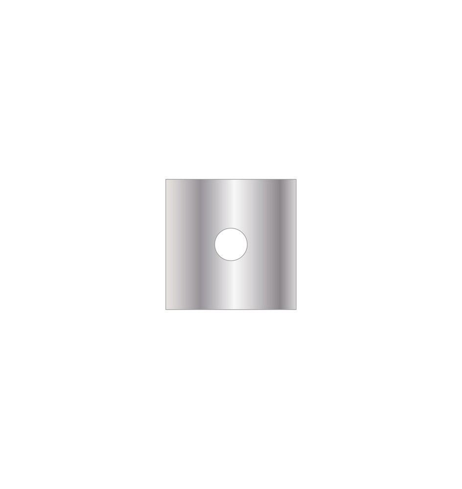 ROSONE INOX QUADRATO 80X80 NASTRO BIOADESIVO Foro D. 20 mm
