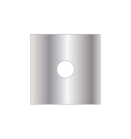 ROSONE INOX QUADRATO 80X80 NASTRO BIOADESIVO Foro D. 20 mm