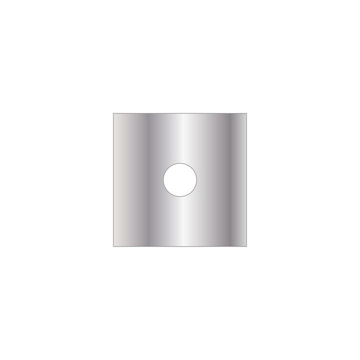 ROSONE INOX QUADRATO 80X80 NASTRO BIOADESIVO Foro D. 20 mm
