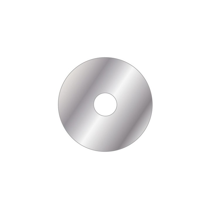 ROSONE INOX TONDO D. 80 CON BIOADESIVO Foro D. 20 mm