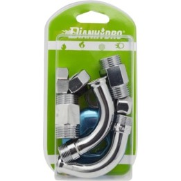 2 PZ CURVETTE SOTTOLAVABO A 90° COMPLETA BLISTER pz. 2 - 1/2 x 3/8 Diam. 10