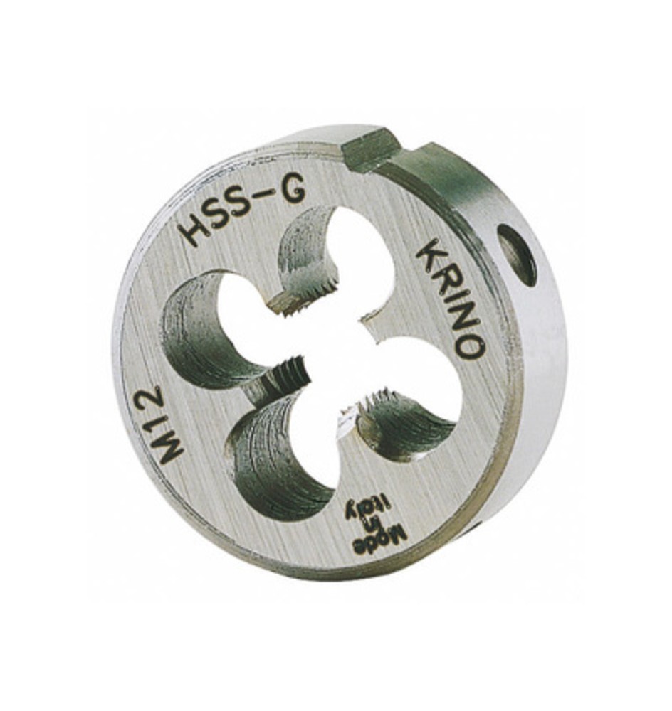 FILIERA TONDA HSS M12 PASSO 1,75 D 38 MM