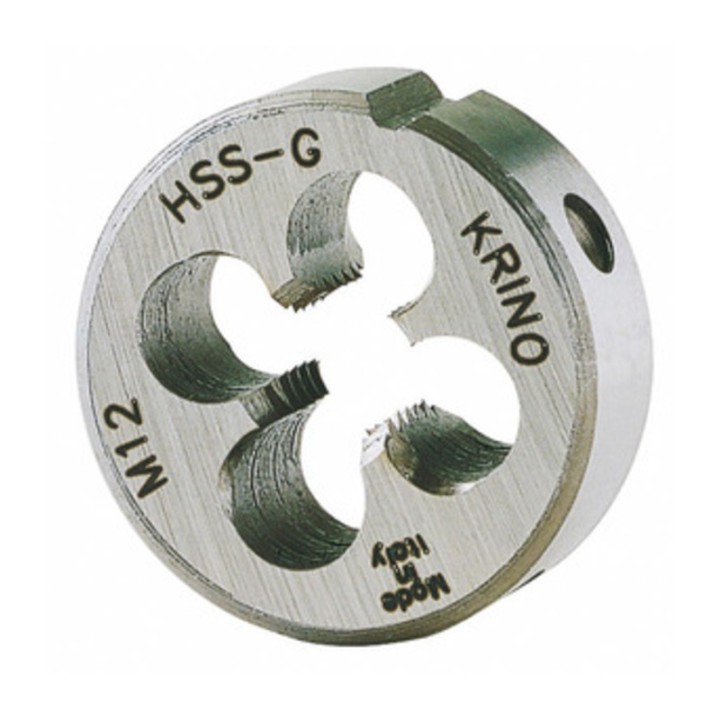 FILIERA TONDA HSS M12 PASSO 1,75 D 38 MM