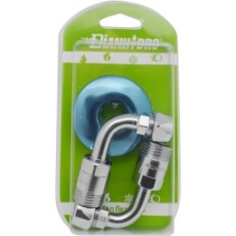 2 PZ CURVETTE SOTTOLAVABO A 90° COMPLETE E GIREVOLE BLISTER pz. 2 - 1/2 x 3/8 Diam. 10